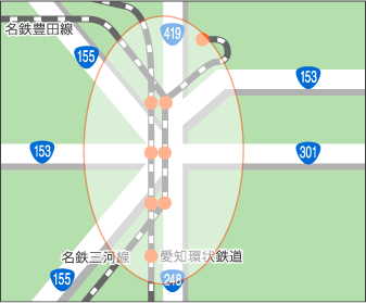 その他の地域の概略図