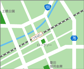 土橋駅地域の概略図